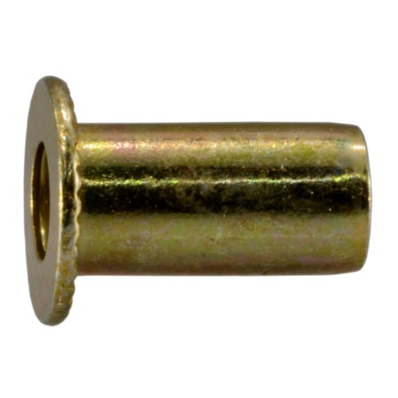 MIDWEST FASTENER Blind Nut Insert, M4-0.70 Thrd Sz, Steel, Zinc Yellow, 10 PK 39782